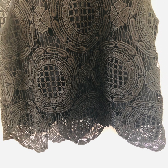 Banana Republic Black Crochet Blouse S - Picture 2 of 4